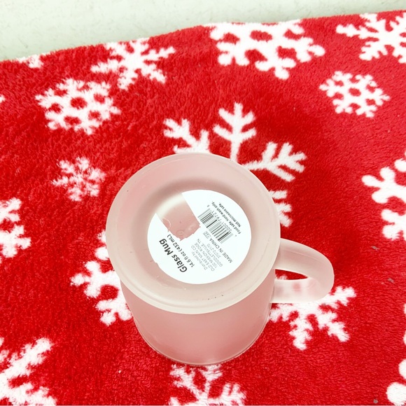 Christmas Tree Farm Frosted Coffee Mug Red Truck Holiday Snowflakes - Picture 6 of 6